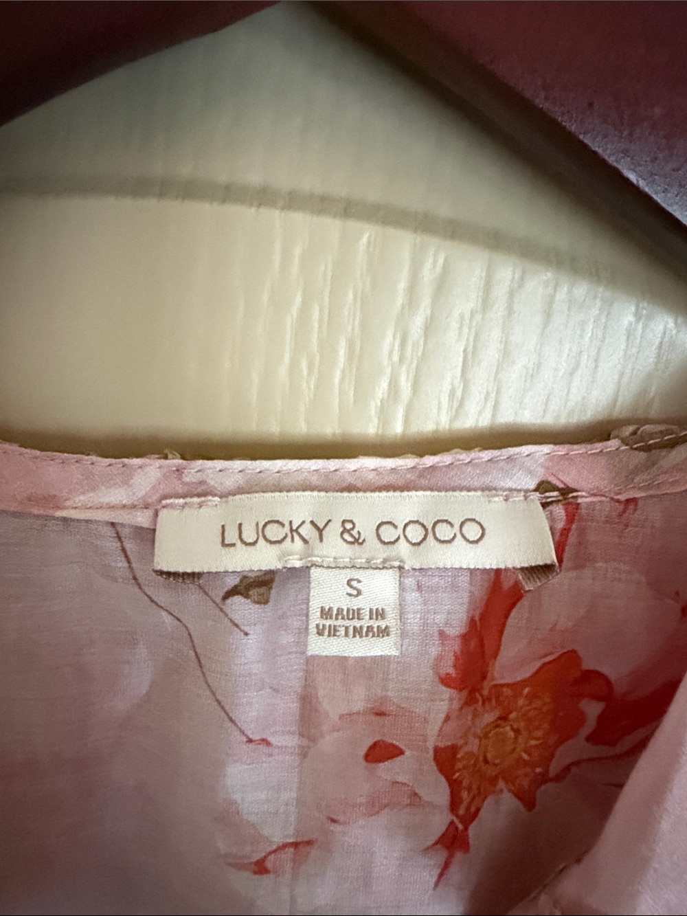 Floral Ruffle Blouse - Pink - Picture 3 of 3